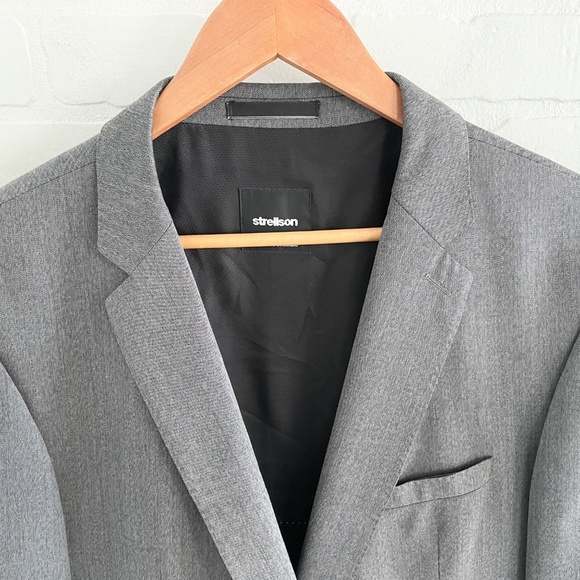 Strellson Men’s Blazer Sky-Evans Wool Business Casual Classic Light Gray Sz 54R - Picture 6 of 16
